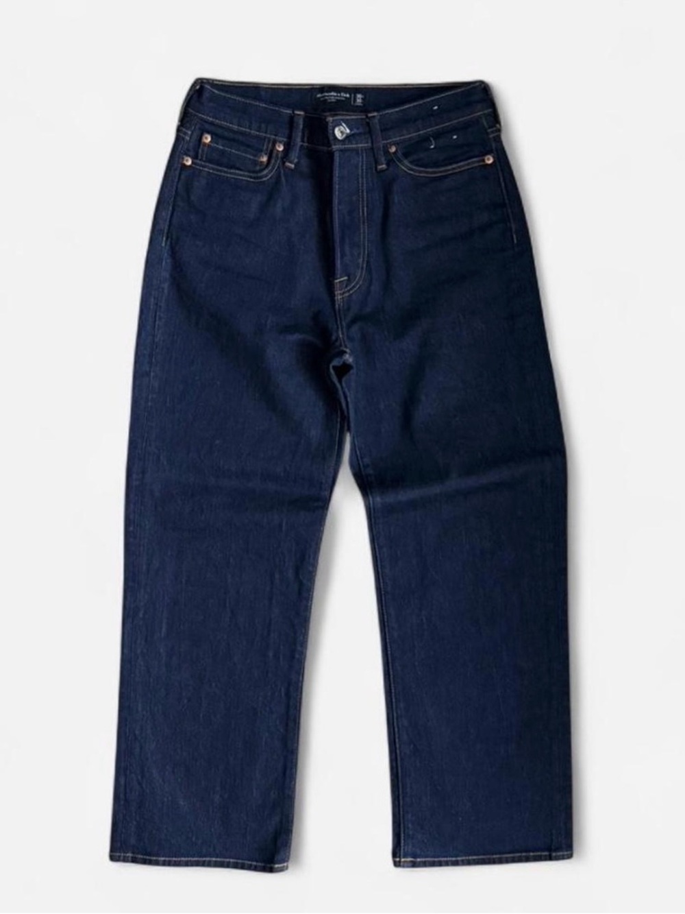 Abercrombie & Fitch Men's Dark Rinse Baggy Jeans
